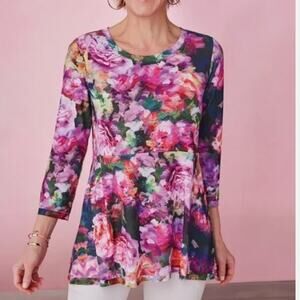 Soft Surroundings Floral Multicolor Tunic